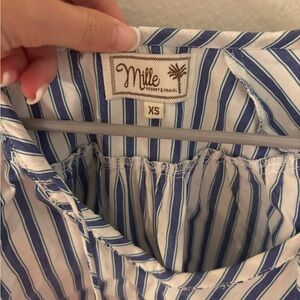 Mille Blue and White Striped Dress